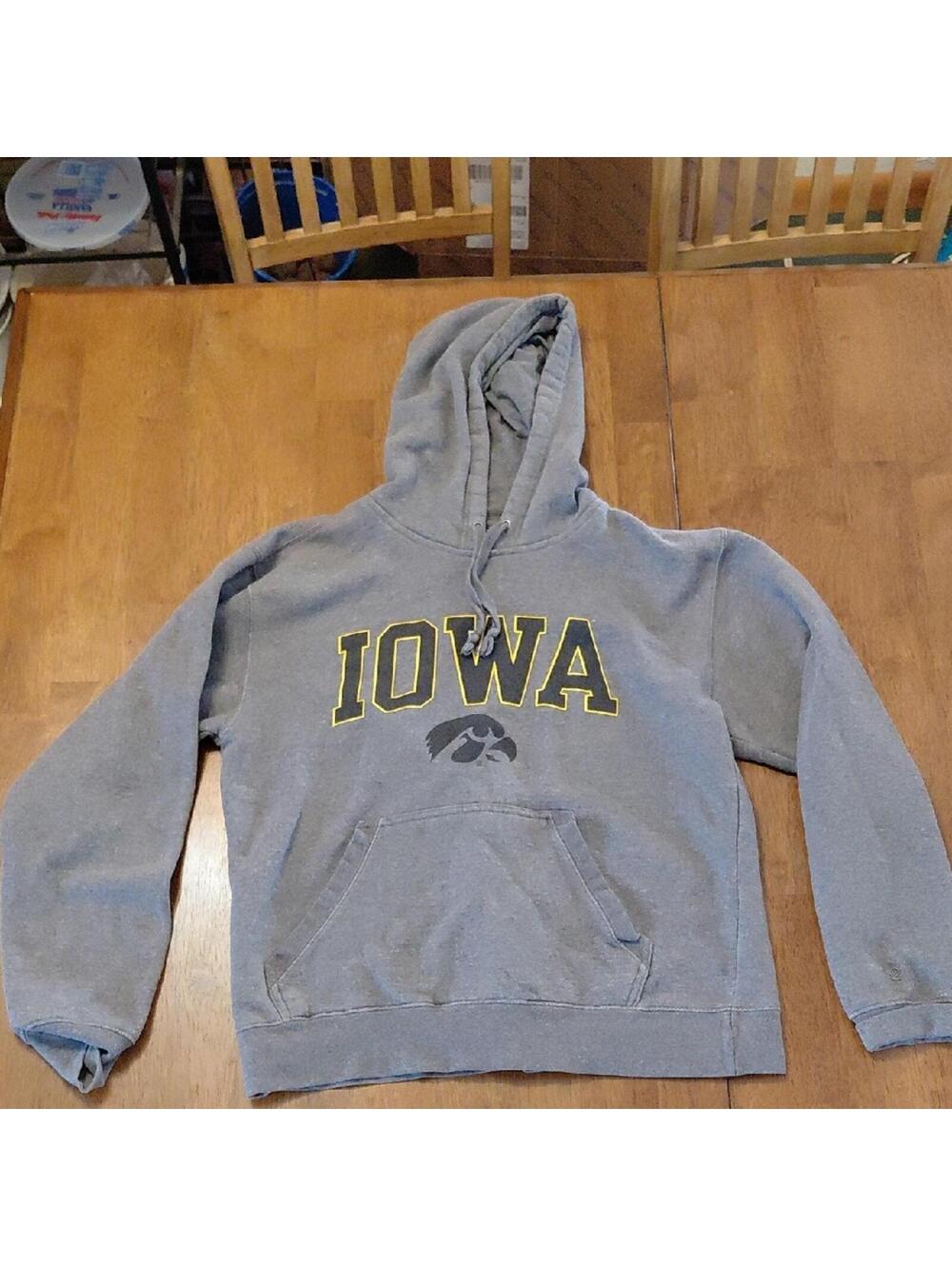 Iowa Grey Hooded Sweatshirt with Logo
